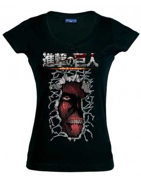 Camiseta mujer, El ataque de los titanes ,Titan inside me de manga corta unisex - Mx Games