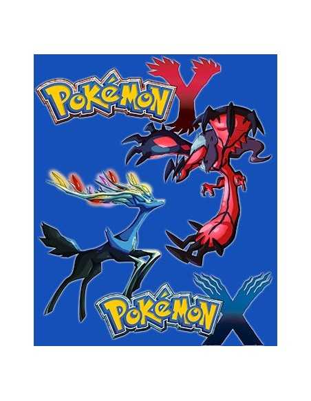 Camiseta Pokemon X - Y manga laga azul - Mx Games