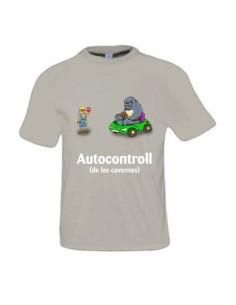 Camiseta humor gráfico "Auto control de las cavernas" - Tuerca de vuelta
