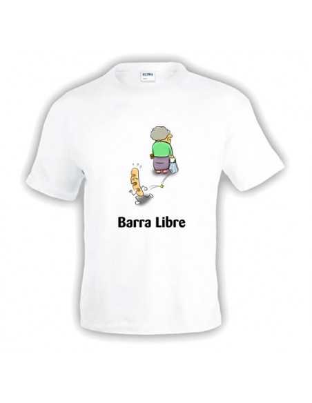Camiseta humor gráfico "BARRA LIBRE" - Tuerca de vuelta