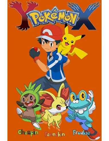 Camiseta Pokemon X-Y Chespin,Fennekin,Froakie manga corta Naraja - MxGames