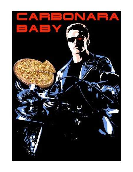 Camiseta Terminator Carbonara baby, manga corta- Mx Games