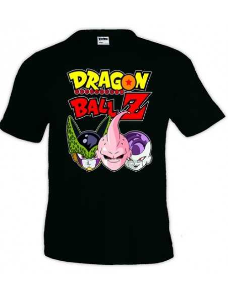 Camiseta Dragon Ball-Z , Celula,Buu,freezer color negra | Mx Games