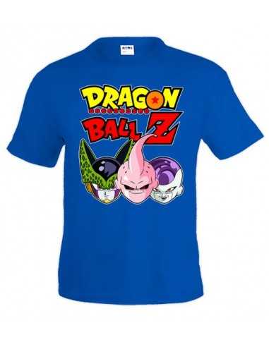 Camiseta Dragon Ball Z , Celula,Buu,freezer color azul- Mx Games