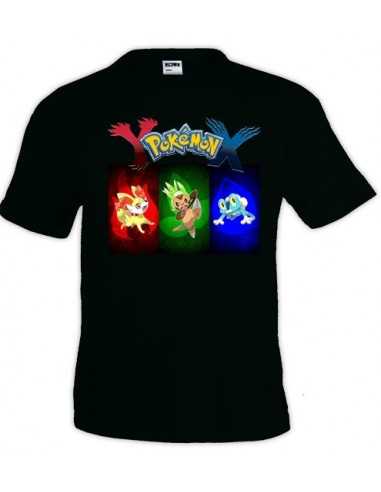 Camiseta Pokemon X - Y ,manga corta diseño colors - Mx Games