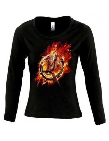 Camiseta regreso al futuro -Delorean ITV- de chica manga larga