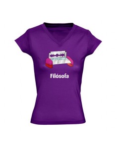 Camiseta divertida con diseño "Filosofa" DE MUJER manga corta - Tuerca de vuelta