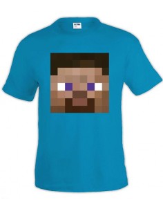 Camiseta Minecraft Steve cabeza - Mxgames