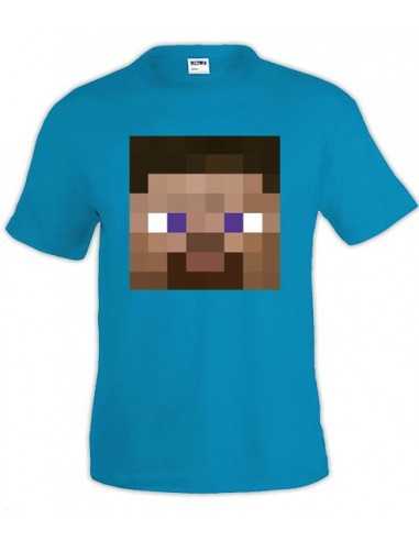 Camiseta Minecraft Steve cabeza - Mxgames