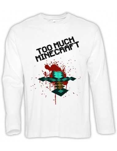 Camiseta Minecraft too much - Espada Camiseta Minecraft too much - Espada