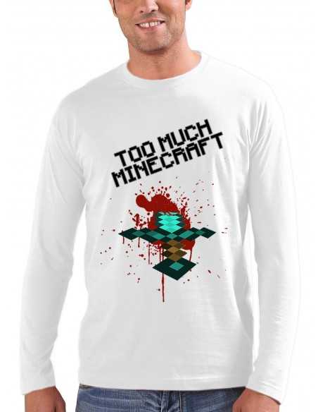 Camiseta Minecraft too much - Espada Camiseta Minecraft too much - Espada