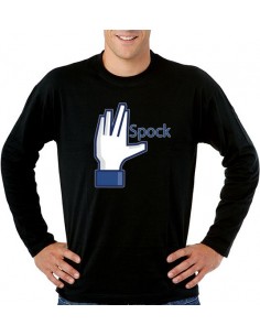 Camiseta Facebook Spock manga Larga - Mxgames