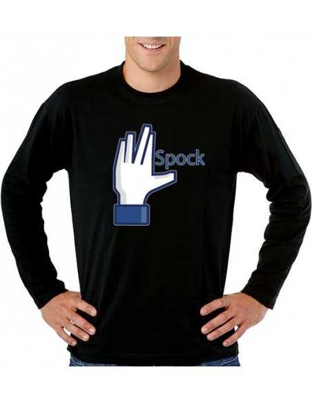 Camiseta Facebook Spock manga Larga - Mxgames