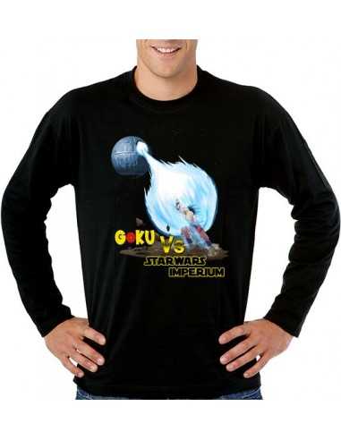 Camiseta Son Goku contra Imperio Star Wars manga Larga - Mxgames