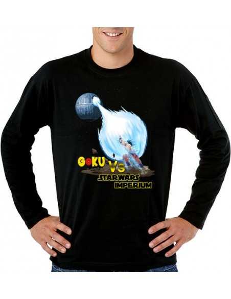 Camiseta Son Goku contra Imperio Star Wars manga Larga - Mxgames