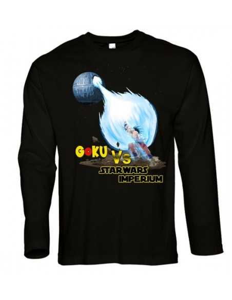 Camiseta Son Goku contra Imperio Star Wars manga Larga - Mxgames
