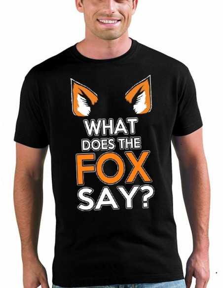 Camiseta what does the fox say ? manga corta - Mx Games