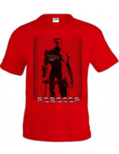 Camiseta Robocop manga corta roja con diseño - Directivas-