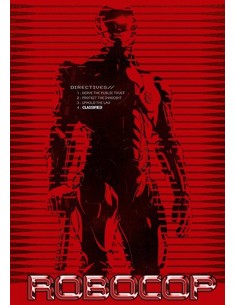 Camiseta Robocop manga corta roja con diseño - Directivas- 2