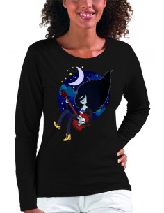 Camiseta mujer Marceline tocando el bajo manga larga - Hora de Aventuras