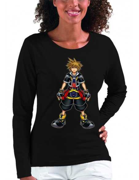 Camiseta mujer Kingdom Hearts manga larga - Sora