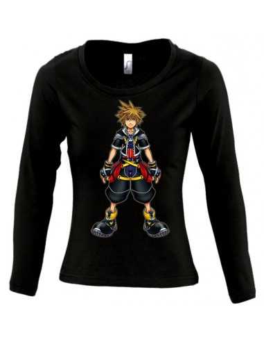 Camiseta mujer Kingdom Hearts manga larga - Sora