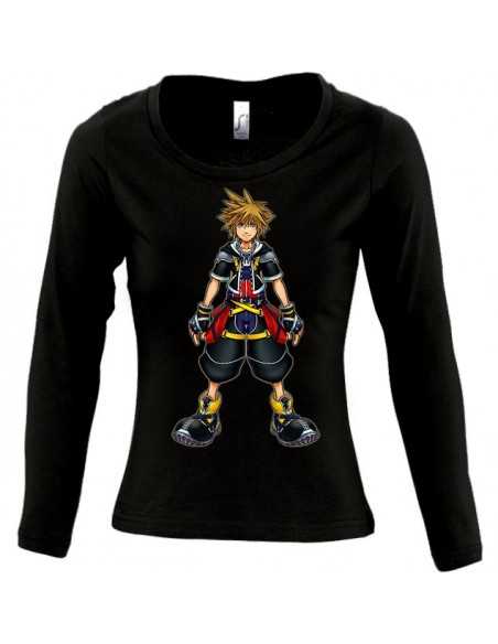Camiseta mujer Kingdom Hearts manga larga - Sora