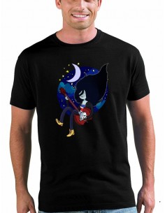 Camiseta Marceline tocando al bajo manga corta - Hora de Aventuras