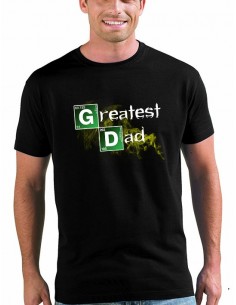 Camiseta día del padre manga corta negra - Greatest Dad