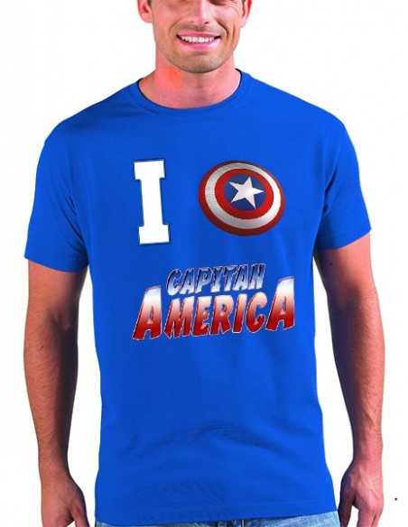 Camiseta Capitan América diseño "I love" Camiseta Capitan América diseño "I love"
