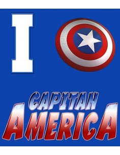 Camiseta Capitan América diseño "I love" 2