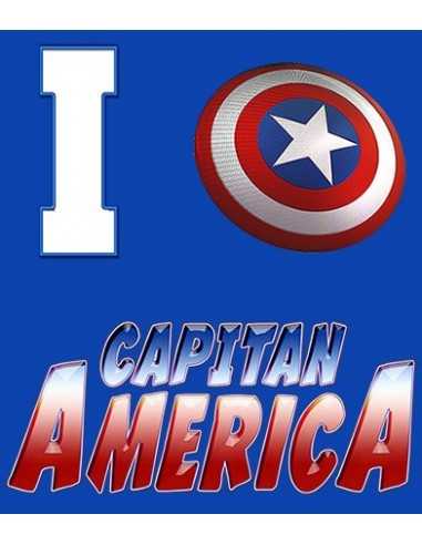 Camiseta Capitan América diseño "I love" Camiseta Capitan América diseño "I love"