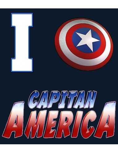 Camiseta Capitan América modelo "I love" Camiseta Capitan América modelo "I love"