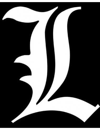 Camiseta Death Note de mujer simbolo "L" - Mxgames.es