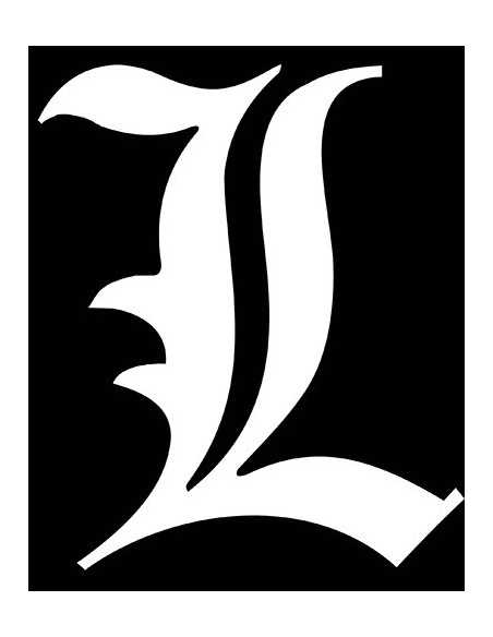 Camiseta Death Note Unisex simbolo "L" - Mxgames.es
