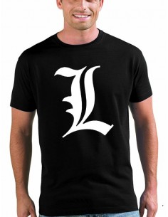 Camiseta Death Note Unisex simbolo "L" - Mxgames.es