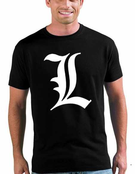 Camiseta Death Note Unisex simbolo "L" - Mxgames.es