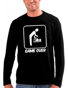 Camiseta día del padre diseño Game Over MANGA LARGA -Mx Games