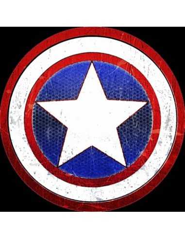 Camiseta Capitan América diseño "I love" de mujer color negro