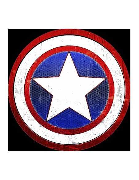 Camiseta Capitan América diseño "I love" de mujer color negro