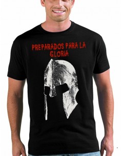 Camiseta 300 Casco Espartano Negra manga corta