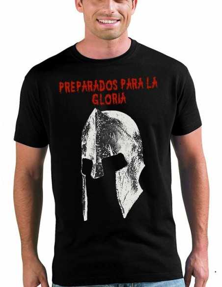 Camiseta 300 Casco Espartano Negra manga corta