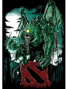 Camiseta Dota 2 Monstruo Fan-art manga corta Unisex 2