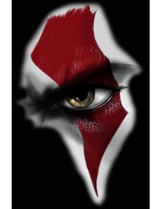 Camiseta "God Of War" eye of Kratos color negro manga corta 2