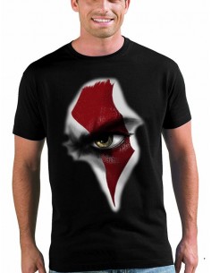 Camiseta "God Of War" eye of Kratos color negro manga corta