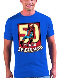 Camiseta Spider man 50 Aniversario color azul