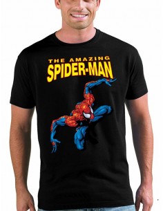 Camiseta Amazing Spiderman classic color negro unisex