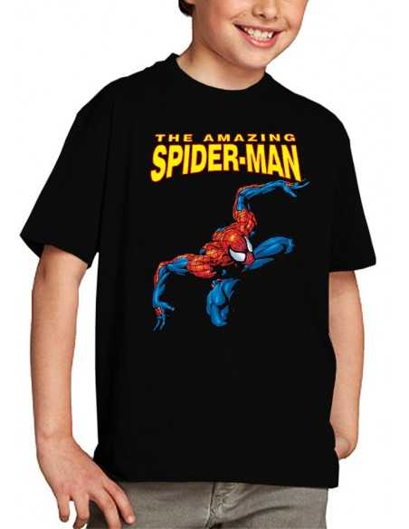 Camiseta Amazing Spiderman niño modelo "classic" color negro unisex