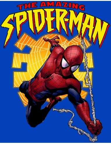 Camiseta Amazing Spiderman diseño Spider color azul unisex