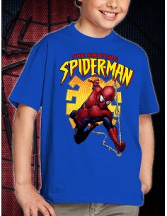 Camiseta Amazing Spiderman niño modelo "Spider" color azul unisex